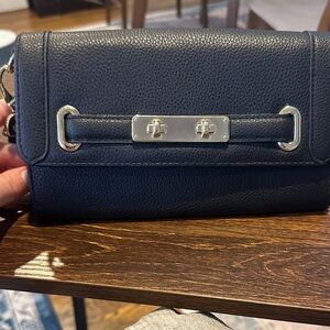 Jessica Simpson Black Crossbody Bag with Silver Details